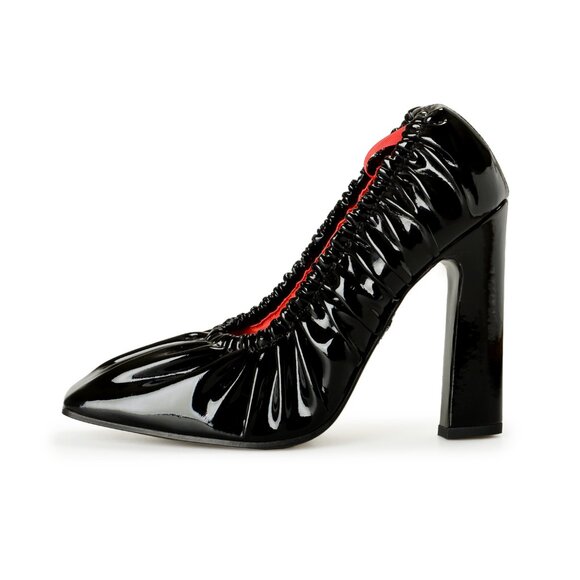 Scuderia Ferrari Women's "VARNISH PUMP" Black Leather Pump Shoes US 10 IT 40 - Picture 2 of 8